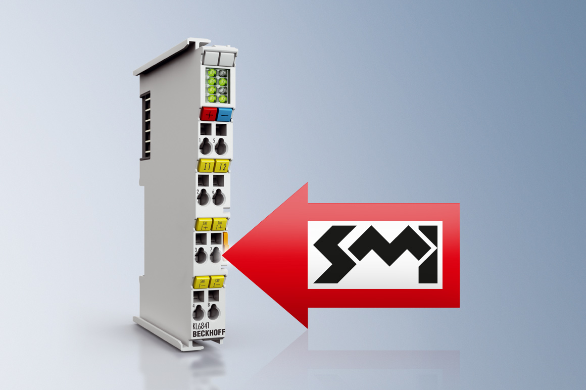 An eine SMI-Masterklemme können biszu 16 Antriebe angeschlossen werden.