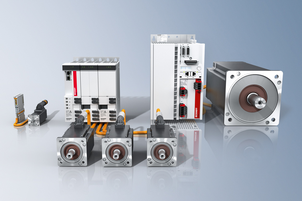Das breite Portfolio leistungsmäßig skalierbarer Antriebstechnik-Komponenten bietet, in Kombination mit den Motion-Control-Lösungen der Automatisierungssoftware TwinCAT, ein vollständiges Antriebssystem.