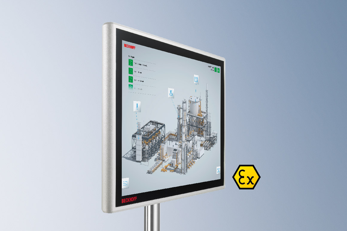 With the CPX series, the tried-and-tested multi-touch technology of Beckhoff Control Panels and Panel PCs is available for use in zone 2/22 hazardous areas.