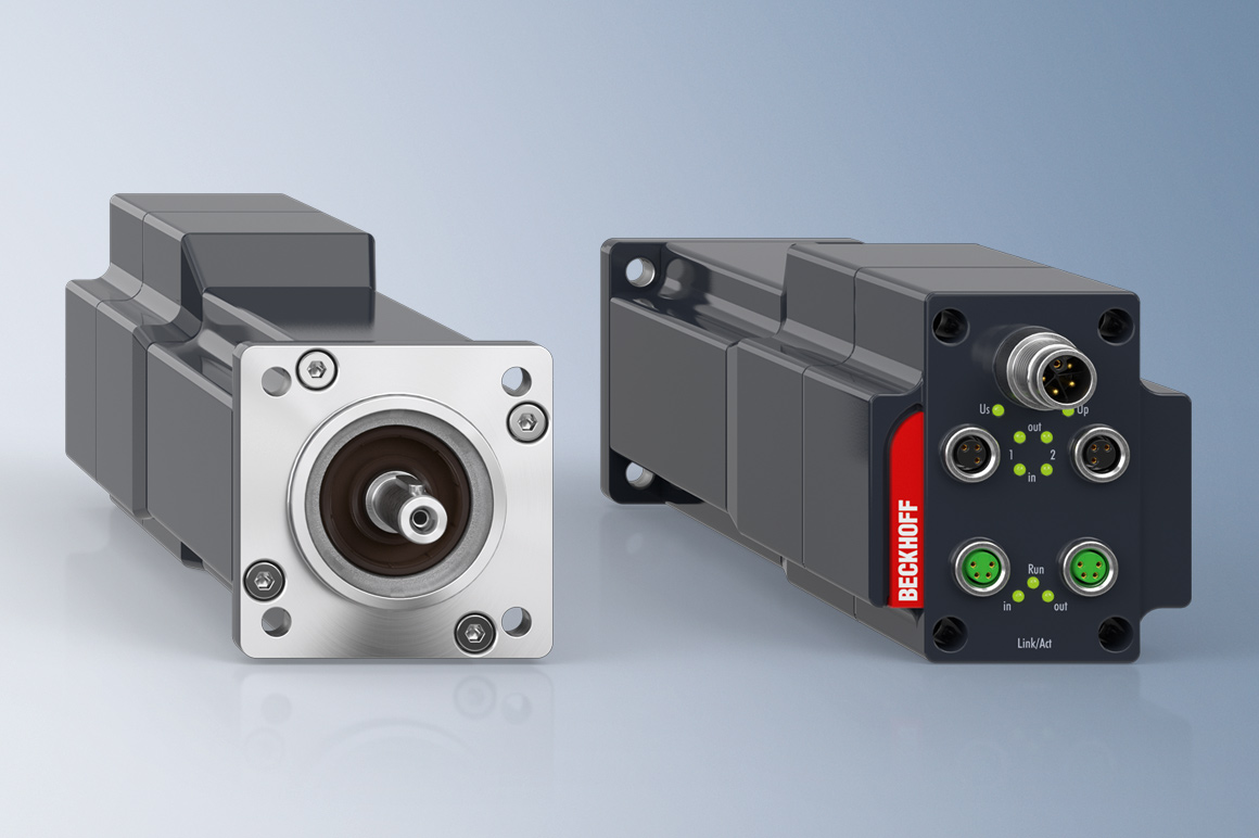 The integrated servo drive AMI812x combines servo motor, servo amplifier and fieldbus connection in a space-saving design for all motion requirements in the power range up to 400 W.