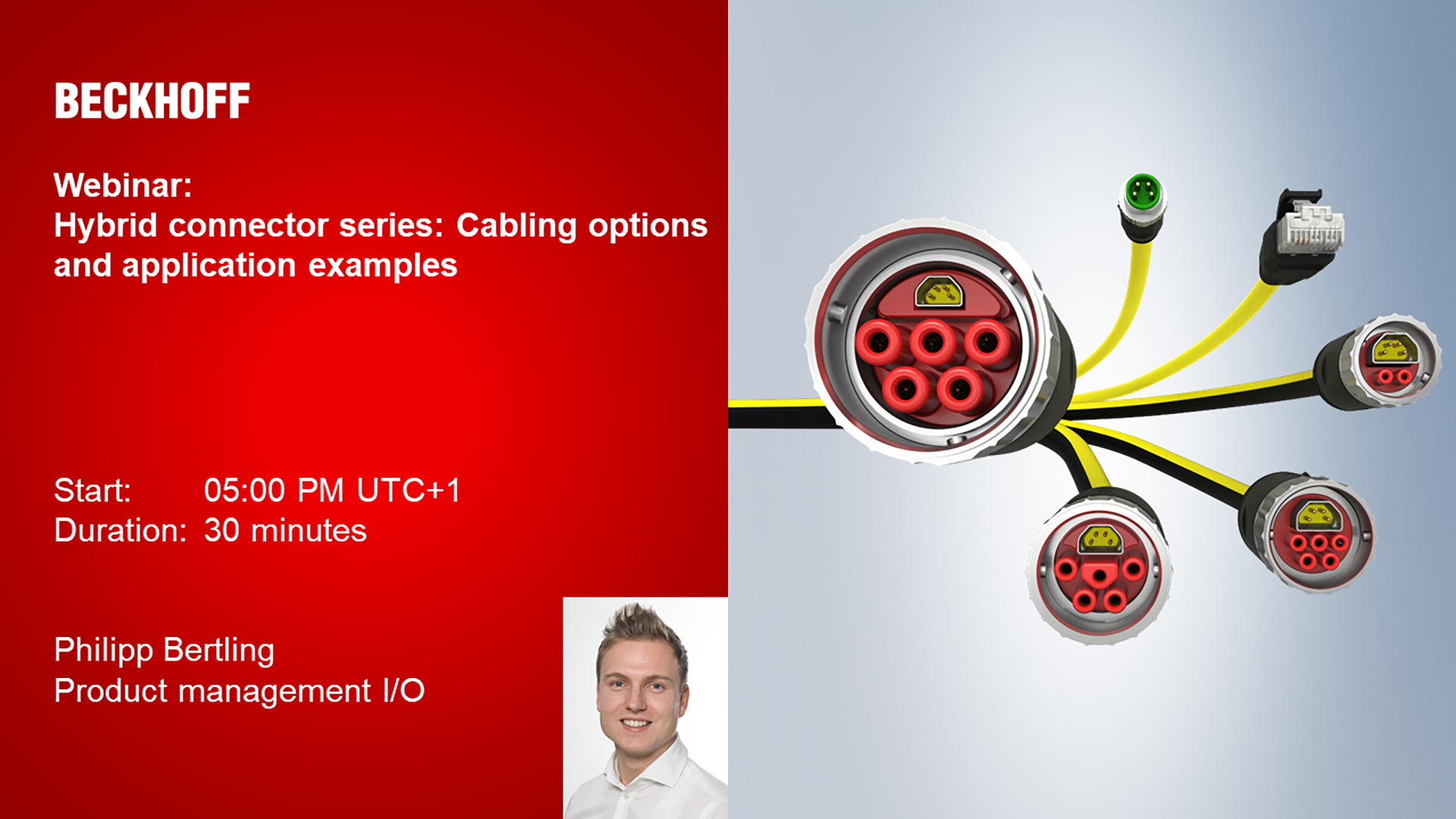 Hybrid connector series: Cabling options and application examples
