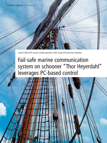 Fail-safe marine communication system even under rough environmental conditions on the high seas