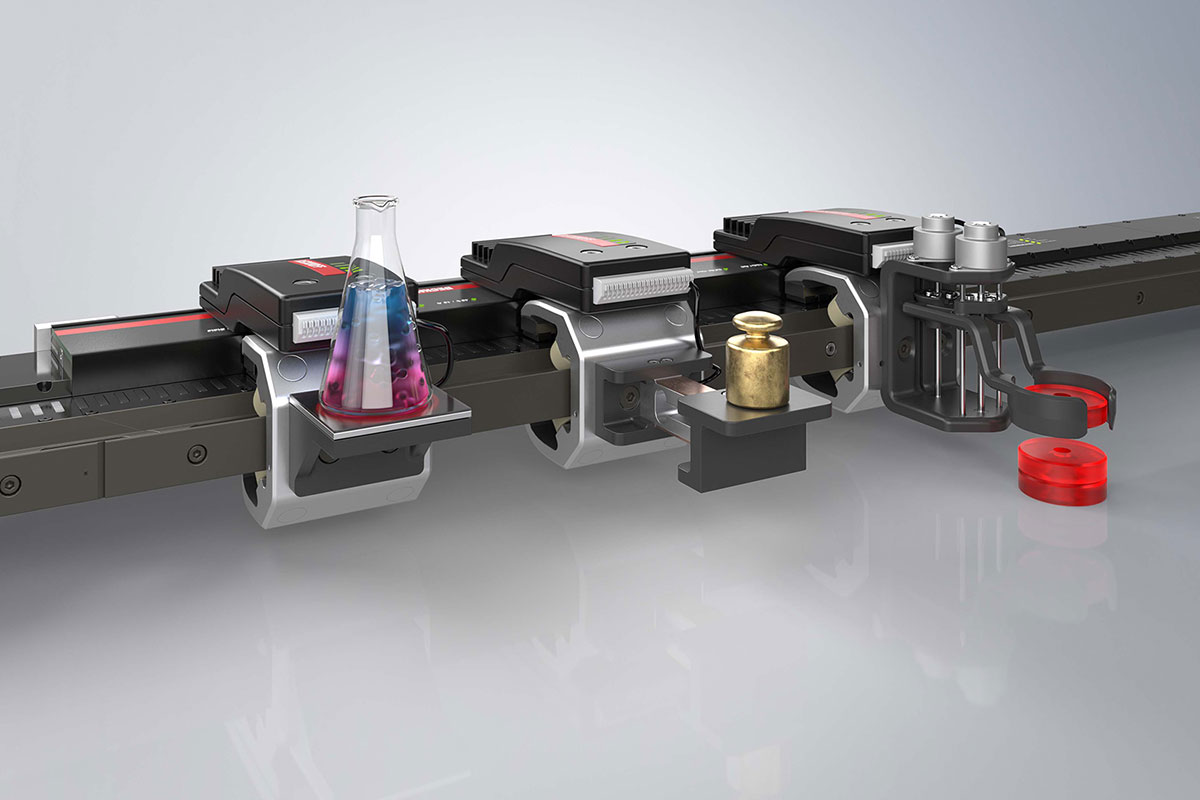 Processes such as gripping, weighing, and heating products take place directly on the mover.