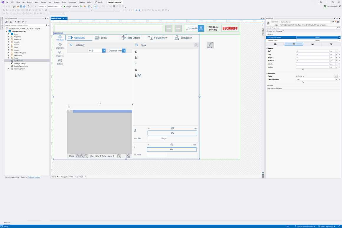 Preconfigured templates allow users to get started quickly and can be flexibly expanded into custom CNC user interfaces.