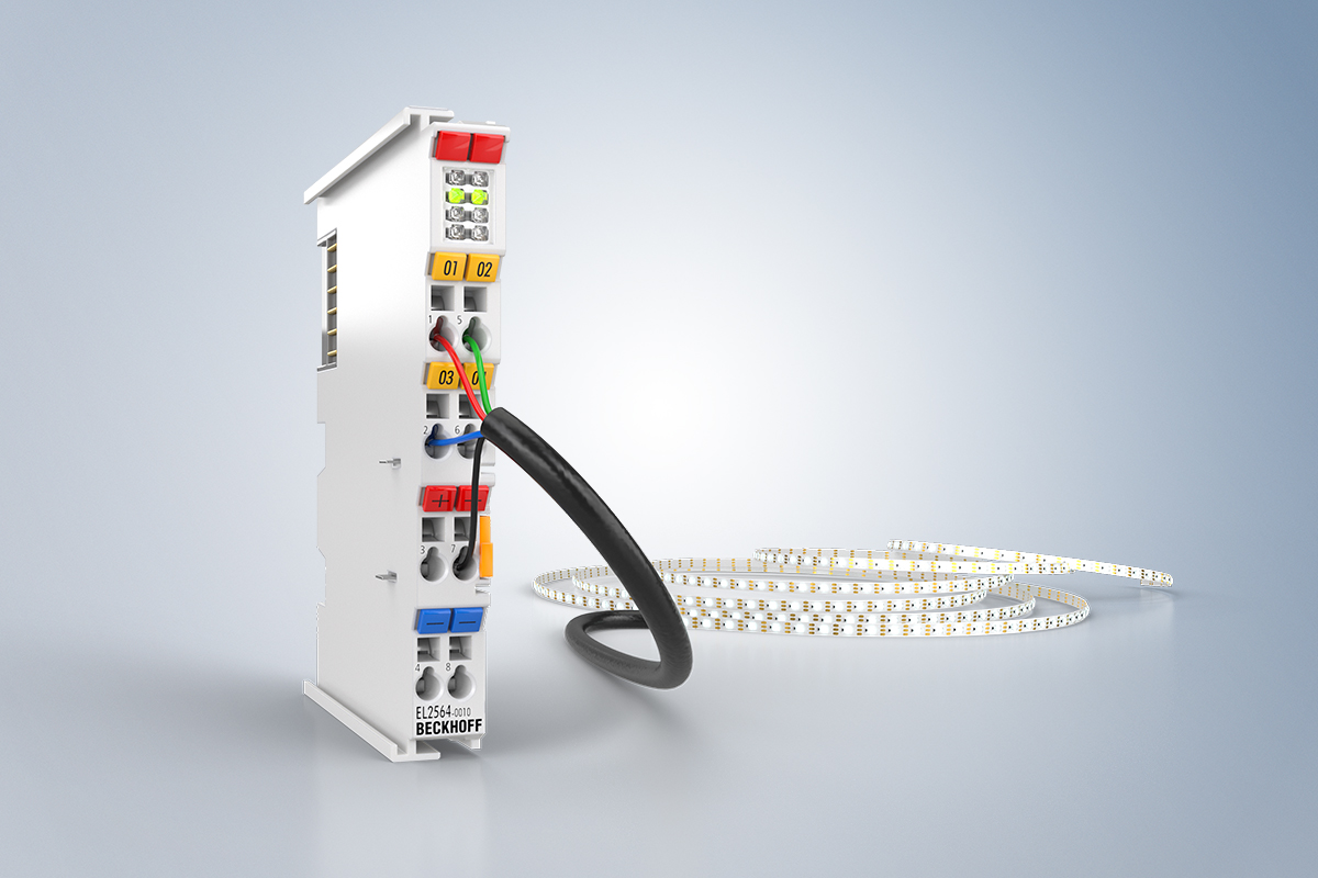 Die EL2564 bietet eine einfache und flexible Ansteuerung von mehrfarbigen LEDs. 