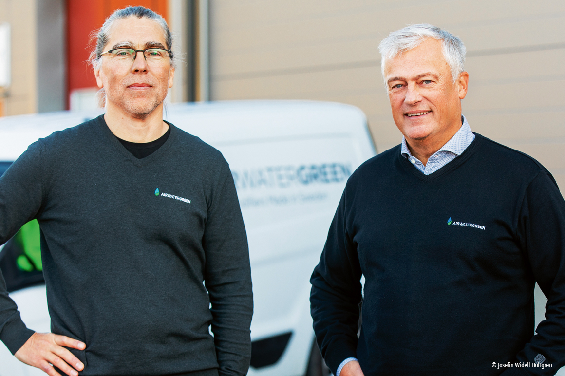 “PC-based control is the ideal control platform for us,” say CEO Bo Tiderman (right) and Operations manager Jonas Högström, both from Airwatergreen.
