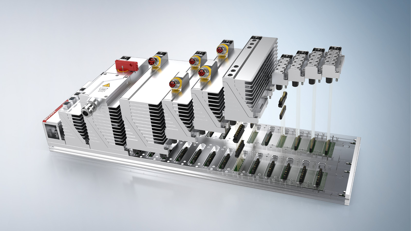 With the robust baseplate and plug-in function modules from the IPC, I/O, Motion, Relay, and System segments, the MX-System provides a highly flexible automation solution without a control cabinet in IP67 protection rating. 