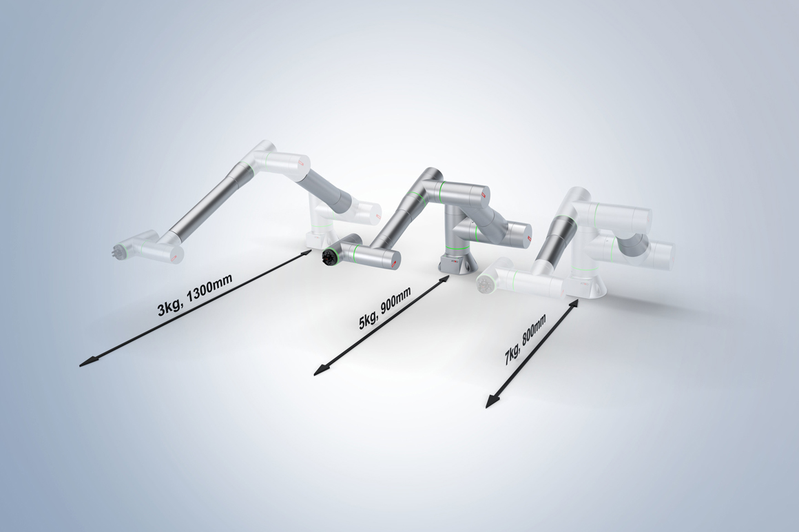 The possible payload of a robot configuration is directly related to the selected arm length, i.e., the possible reach.