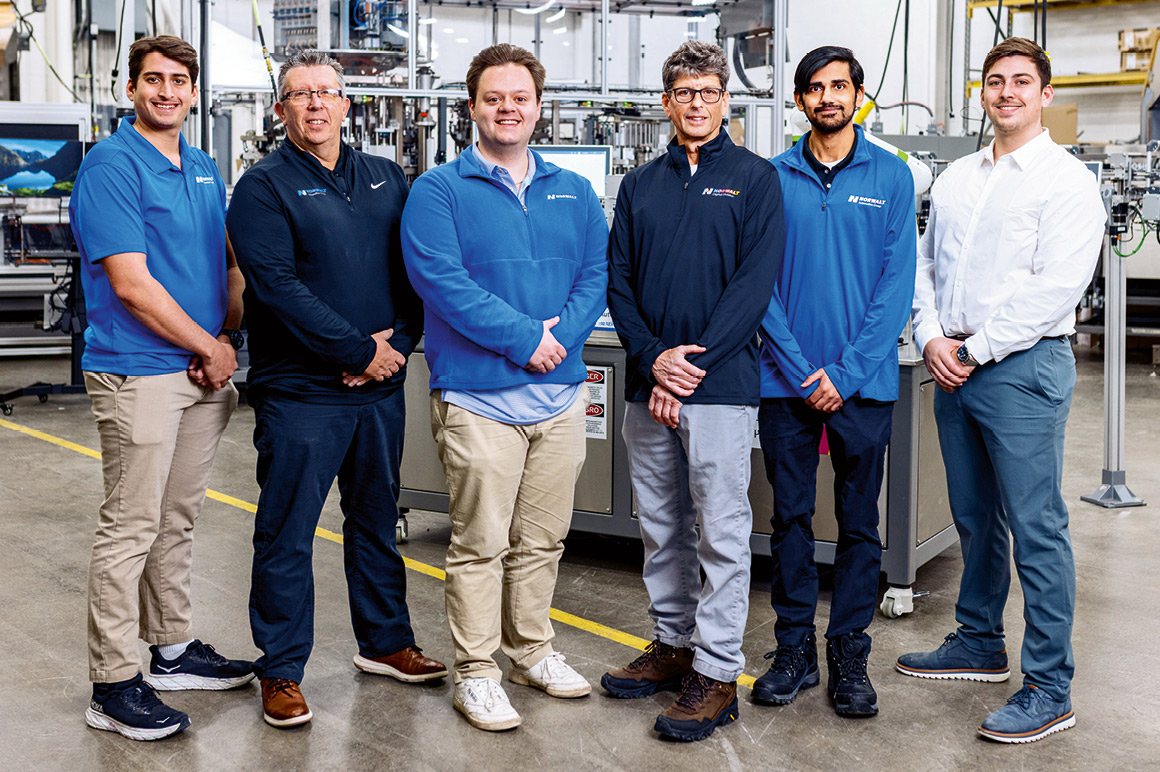 Project participants at Norwalt Automation Group (from left): Trevor Seitel, Digital Print Manager; Keith Harman, Executive Director of Business Development; Michael Forte, Controls Engineer; Mike Seitel, Chairman/President; Darshan Nayee, Controls Engineer; Kyle Seitel, Technical Sales Director