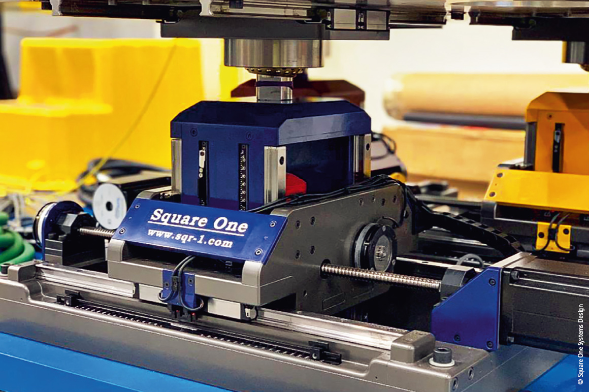 A detailed view of one of the three jack units that comprise a Tri-Sphere robot.