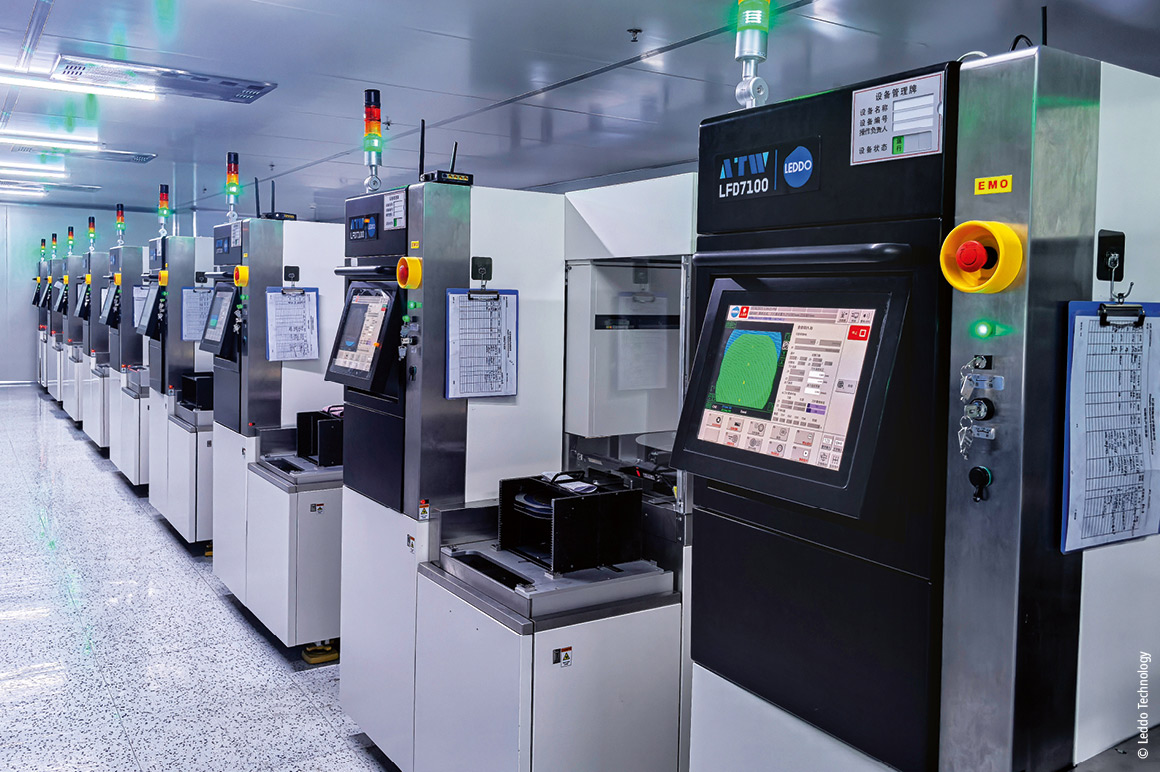 Dicing saws from Leddo Technology installed in a cleanroom