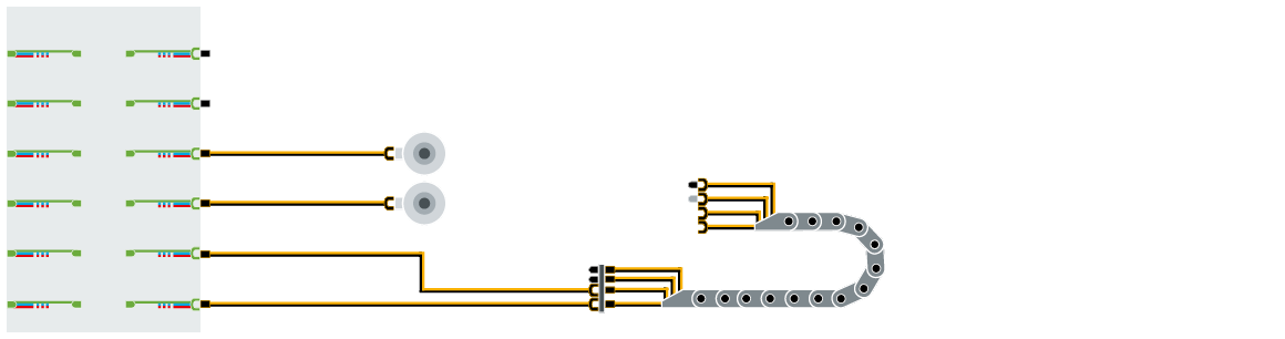 Cables and connectors overview | B23, pins 3+PE+2+4, 22 A +