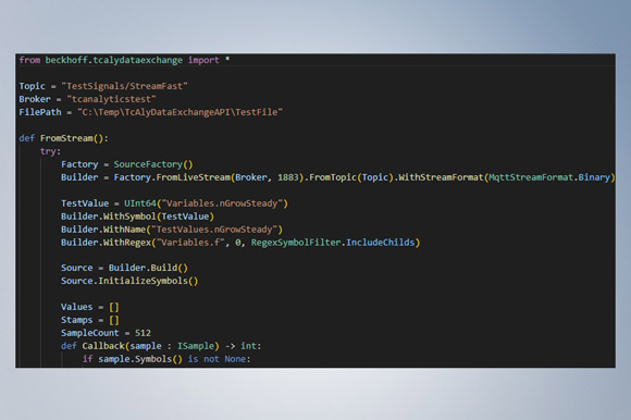 Die neue Schnittstelle von TwinCAT Analytics zu Python eröffnet u.a. ein breiteres Spektrum von Algorithmen für die Datenanalyse.