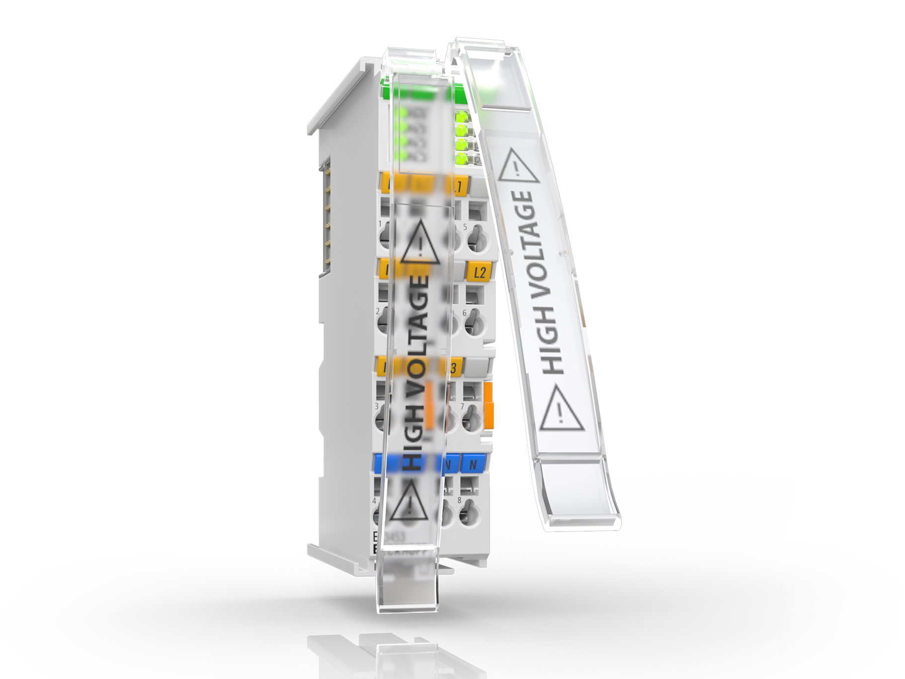 BZ3201 | Pluggable labeling cover with "HIGH VOLTAGE" marking