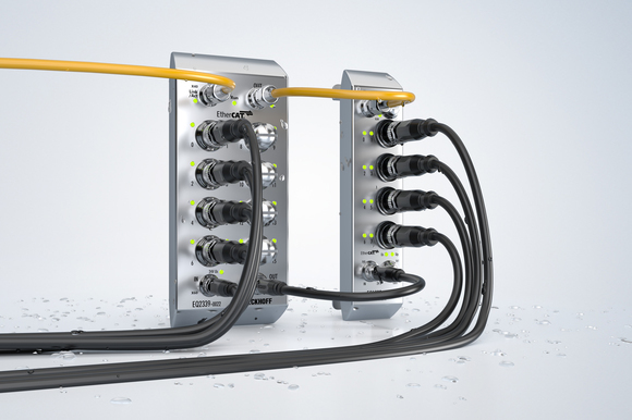 EtherCAT box modules in a stainless steel housing