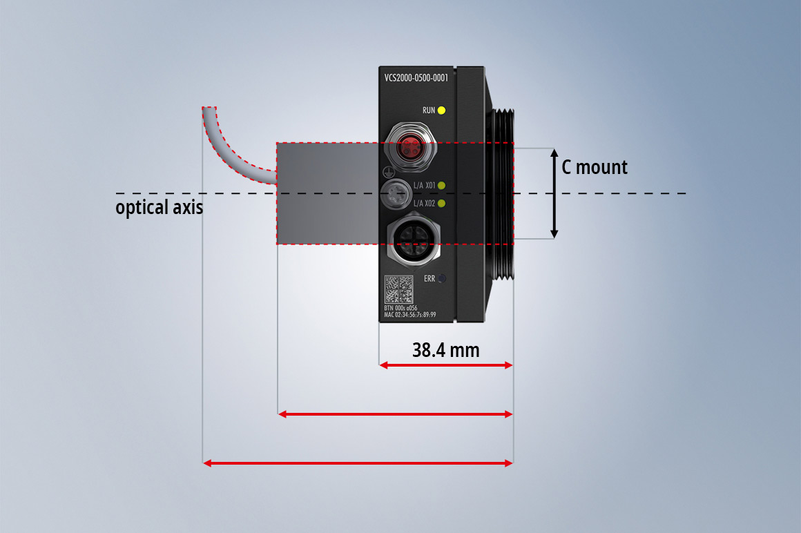 Space-saving installation: the space normally required for connectors and cable bend radius is eliminated