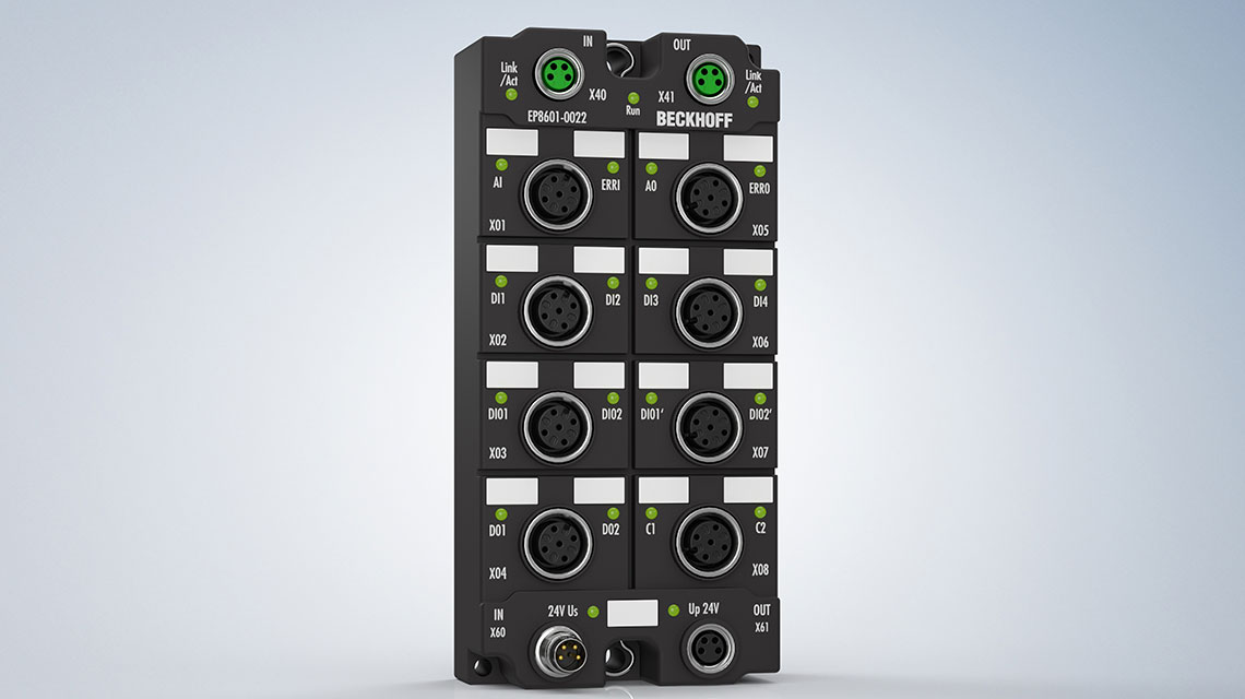 With the multifunctional I/O box, users can choose from a combination of different inputs and outputs and select from nine different signal types. 